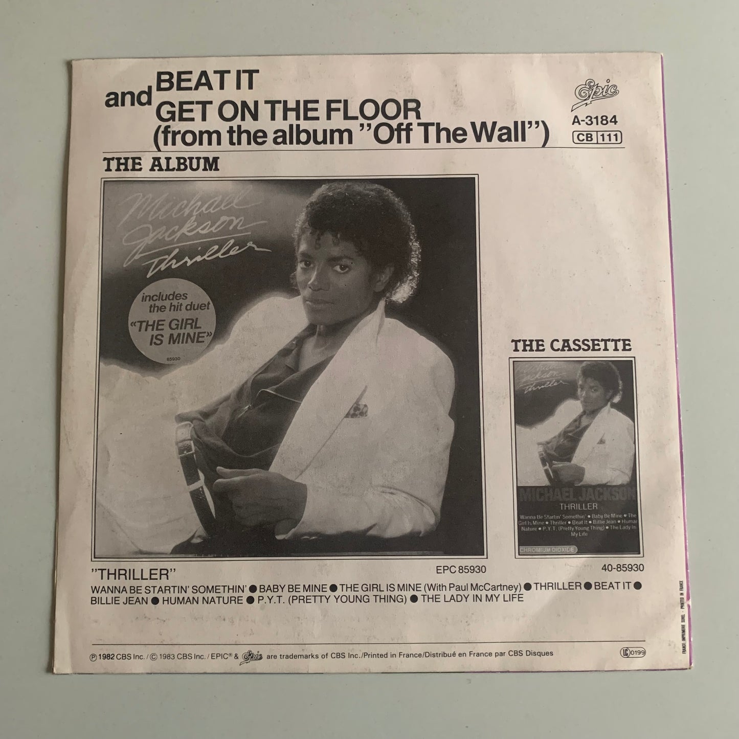Michael Jackson - Beat It - Single 1983