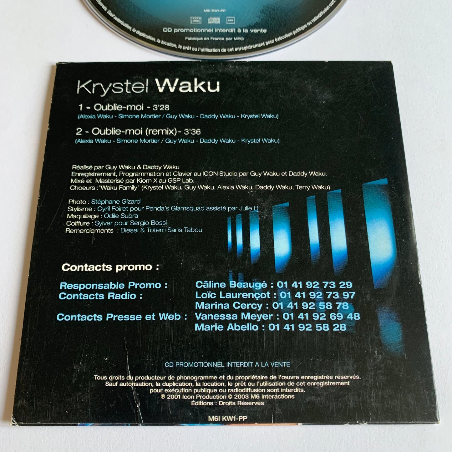 Krystel Waku - Oublie-Moi 2001 Promo Occasion