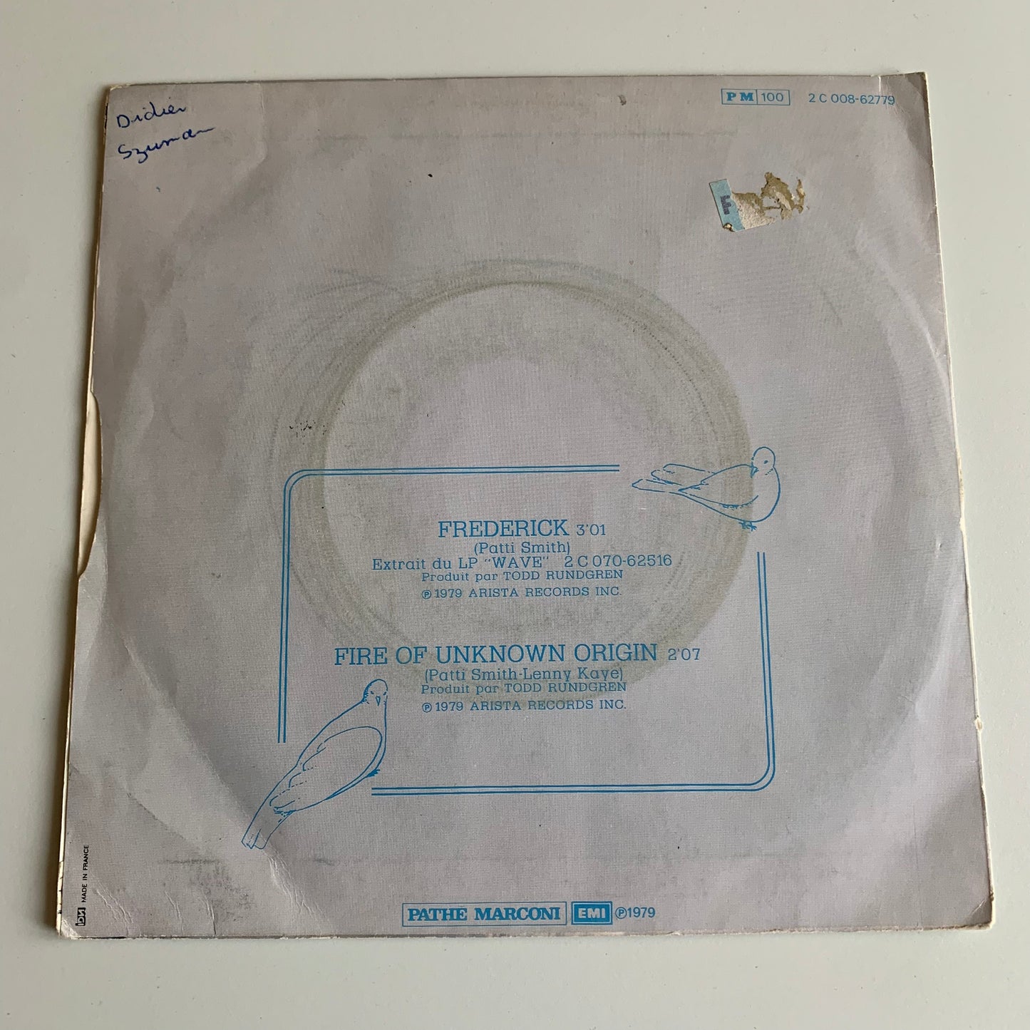 Patti Smith Group - Frederick - 45 tours 1979 Occasion