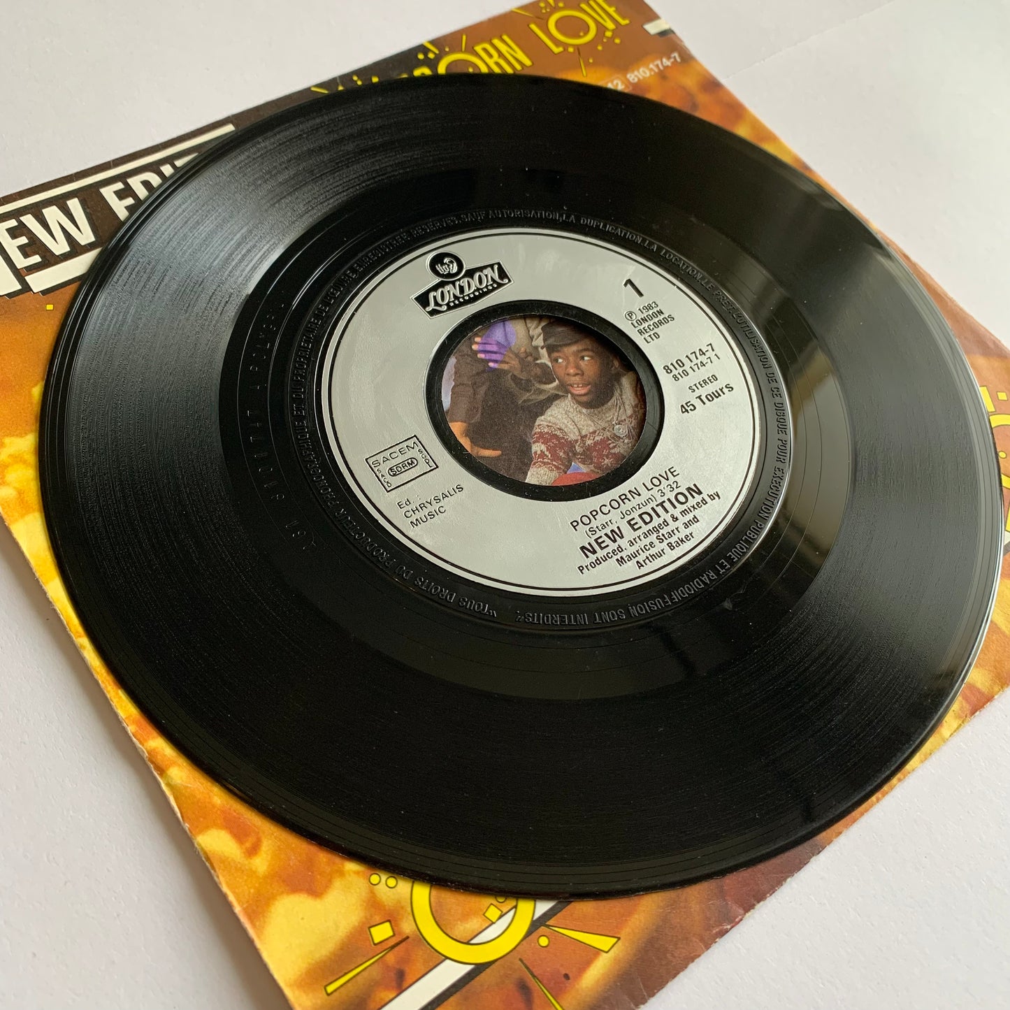 New Edition - Popcorn Love - 45 tours 1983 Occasion
