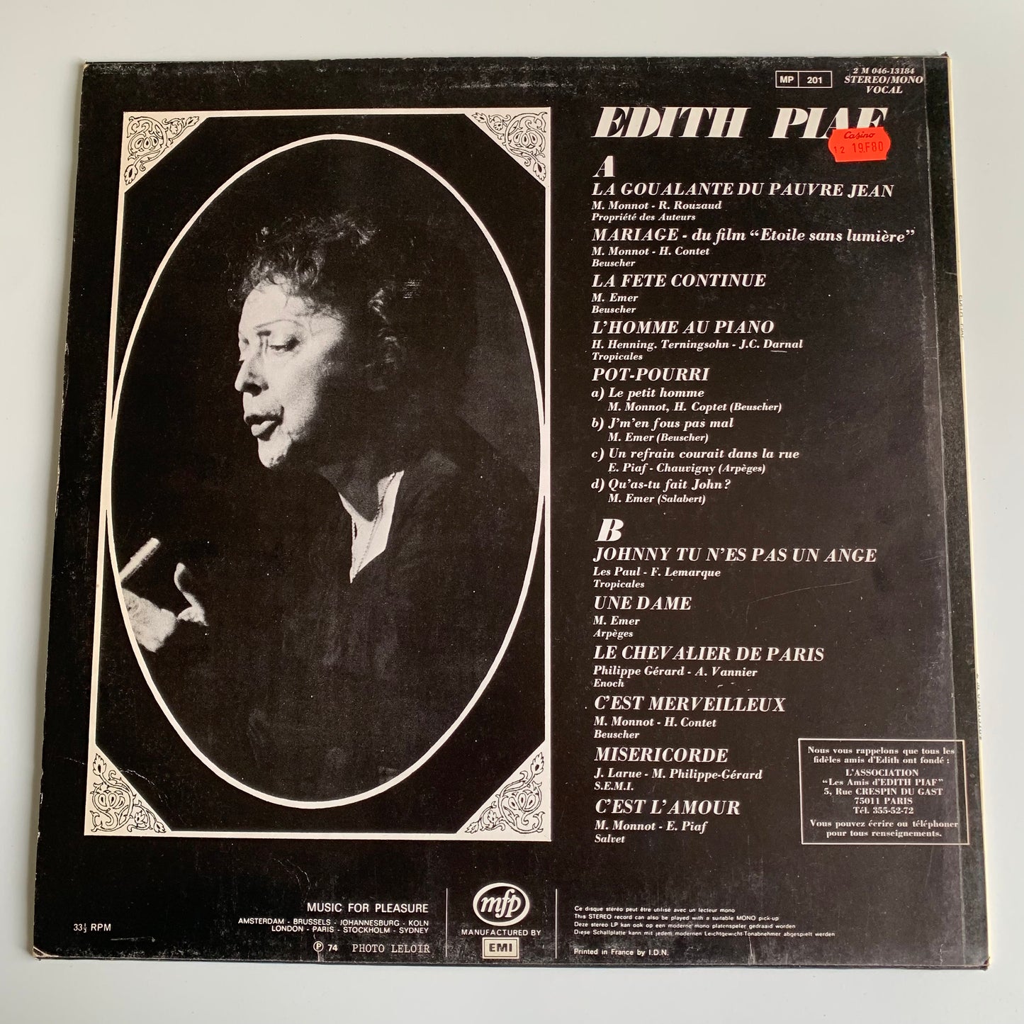 Edith Piaf - C'Est L'Amour - 33 tours 1974 Occasion