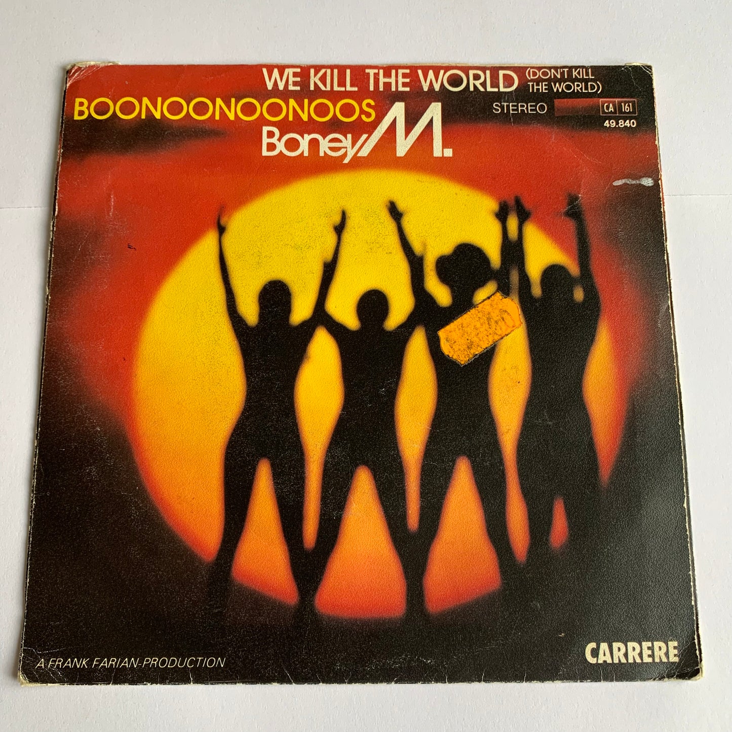 Boney M. - We Kill The World (Don't Kill The World) / Boonoonoonoos - 45 tours 1981 Occasion