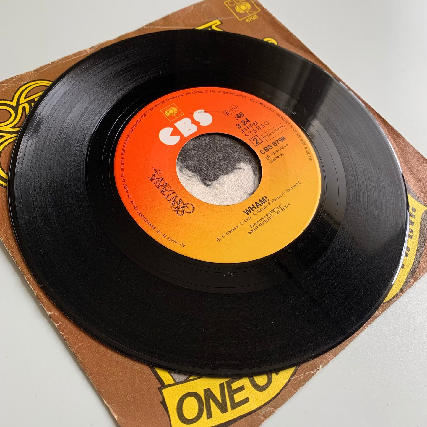 Santana - One Chain (Don't Make No Prison) / Wham! - 45 tours 1978 Occasion
