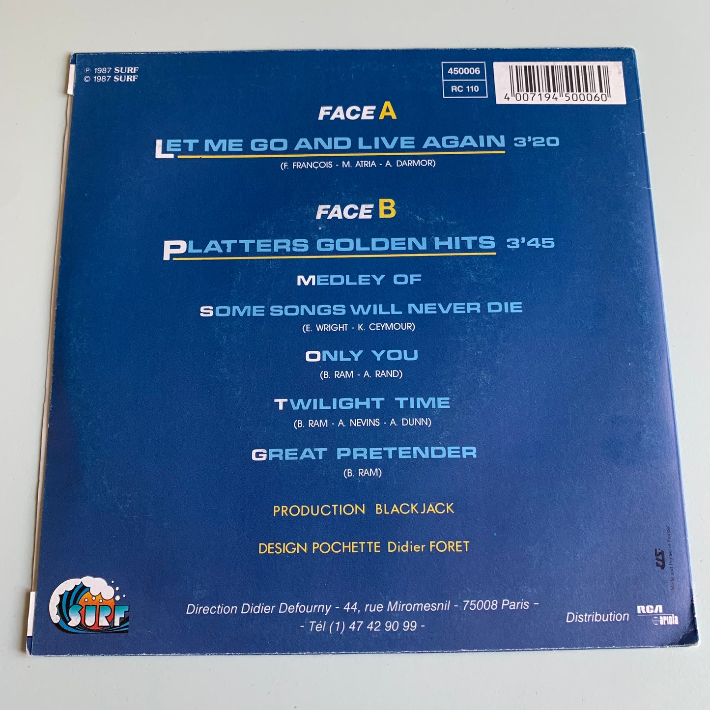 The Magic Platters - Let Me Go And Live Again - 45 tours 1987 Occasion