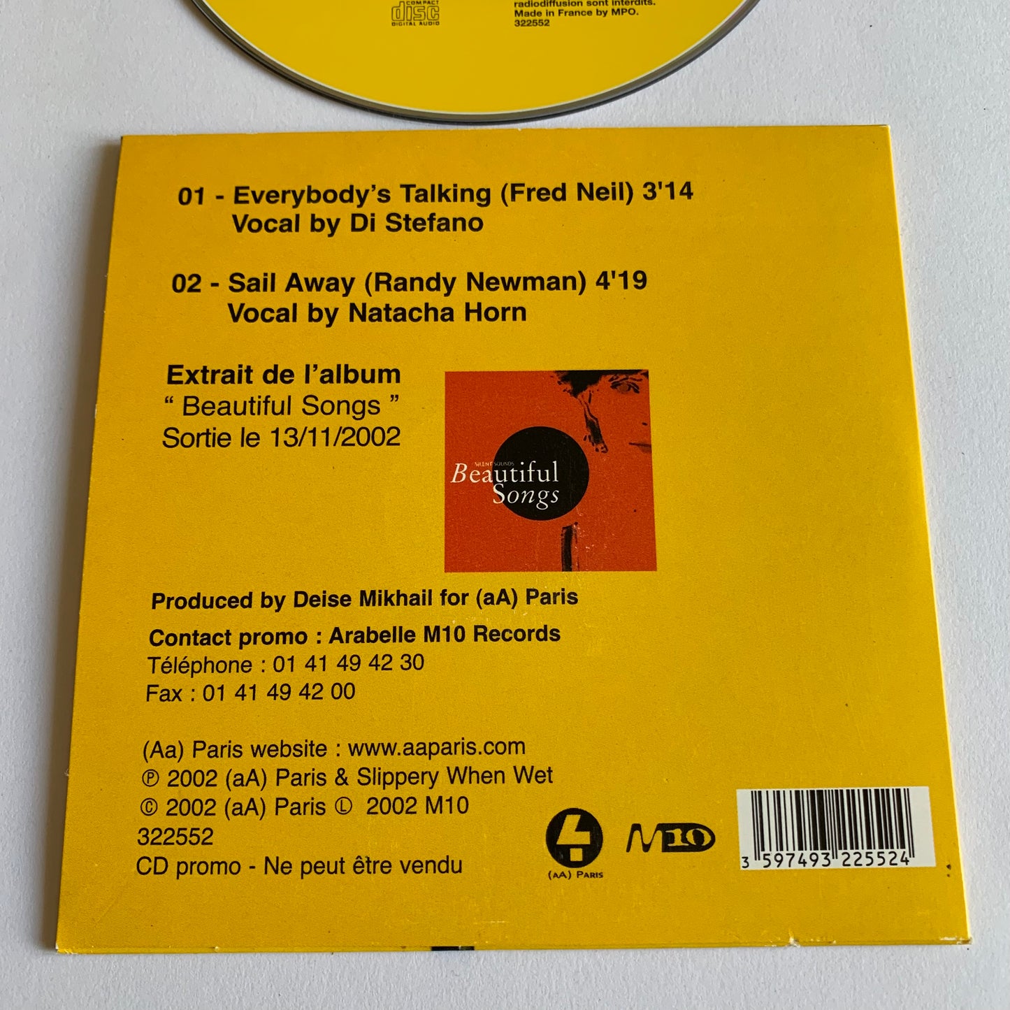 Deise Mikhail - Silent Sounds Beautiful Songs Promo 2002 Occasion