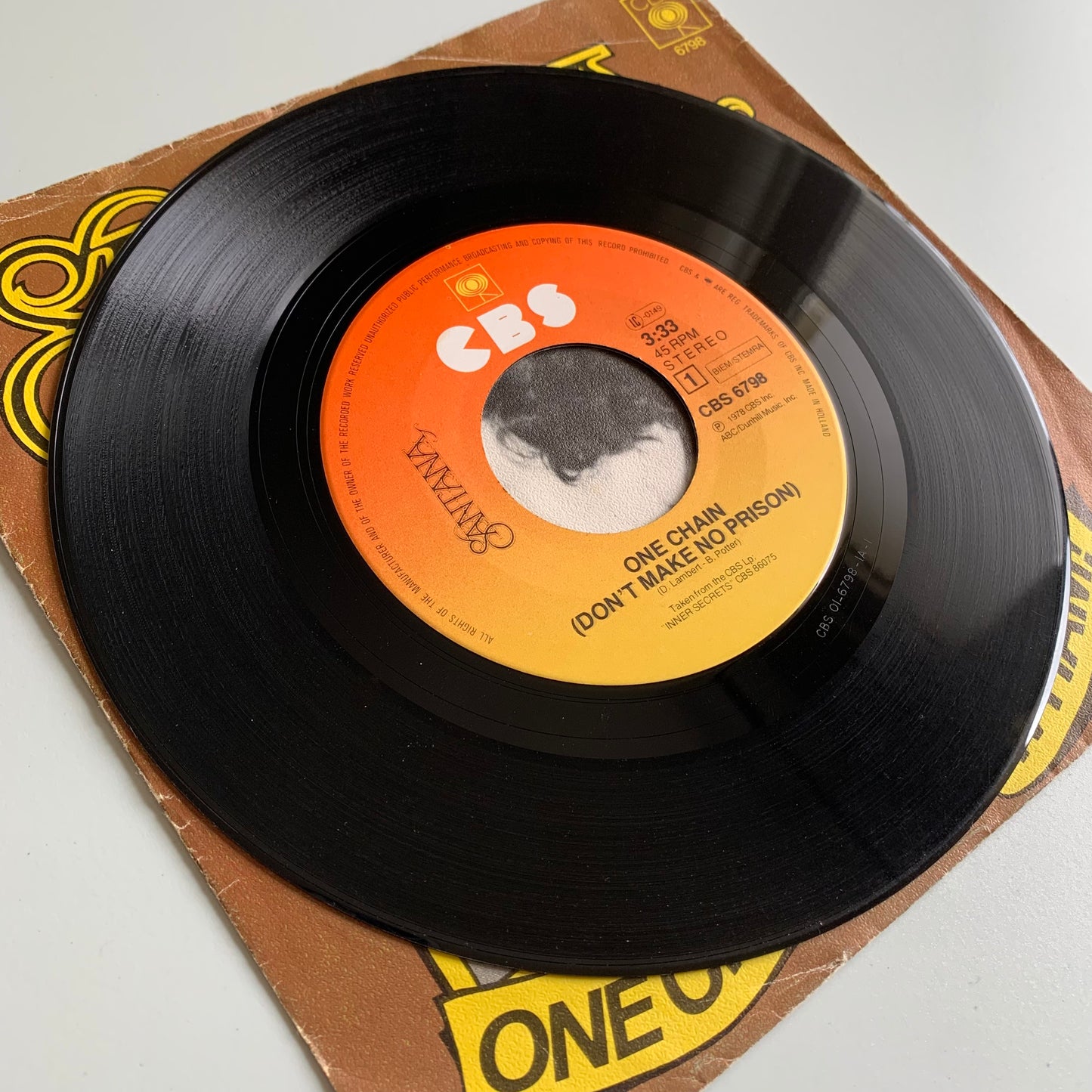 Santana - One Chain (Don't Make No Prison) / Wham! - 45 tours 1978 Occasion