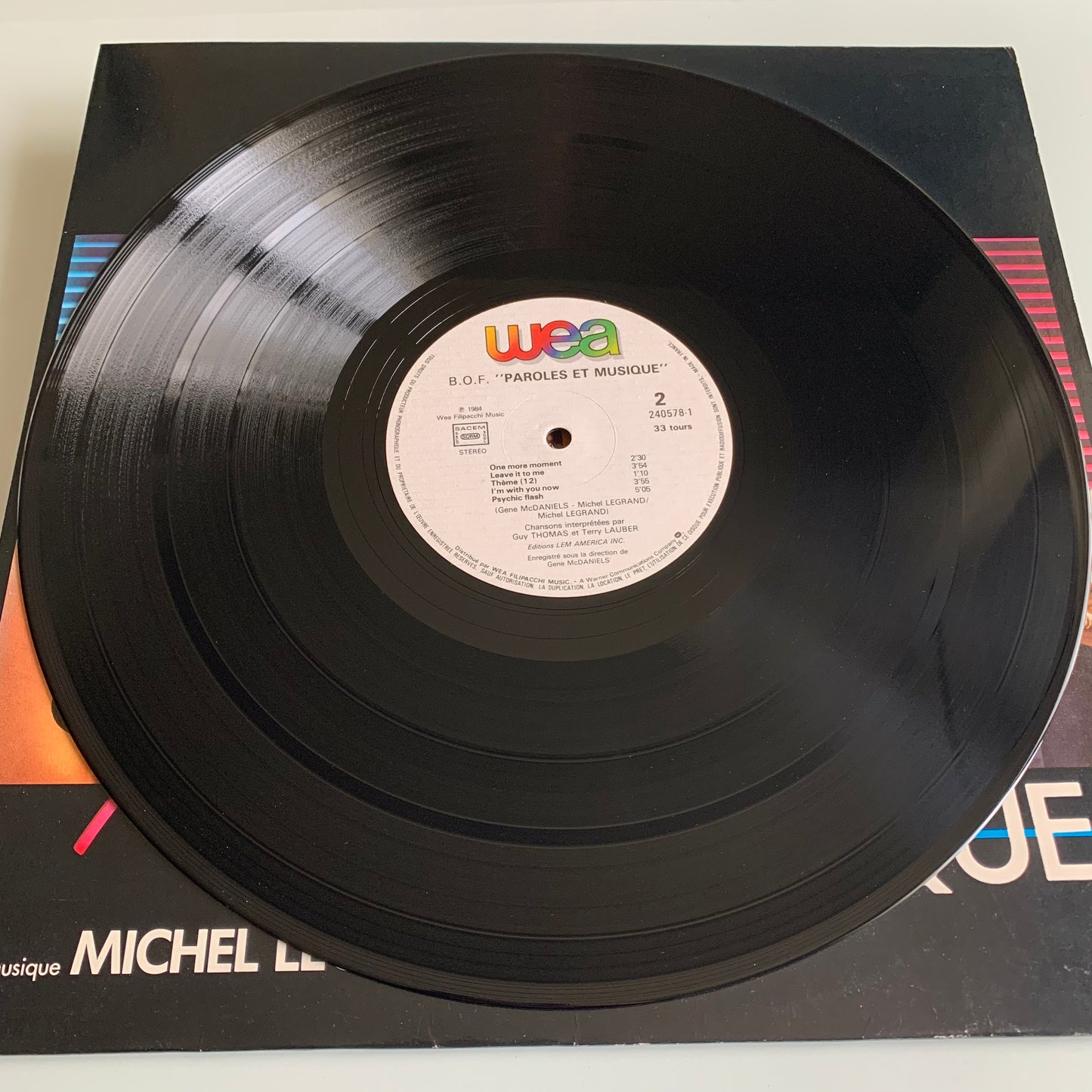 Michel Legrand - Paroles Et Musique Bande Originale Du Film - 33 tours 1984 Occasion