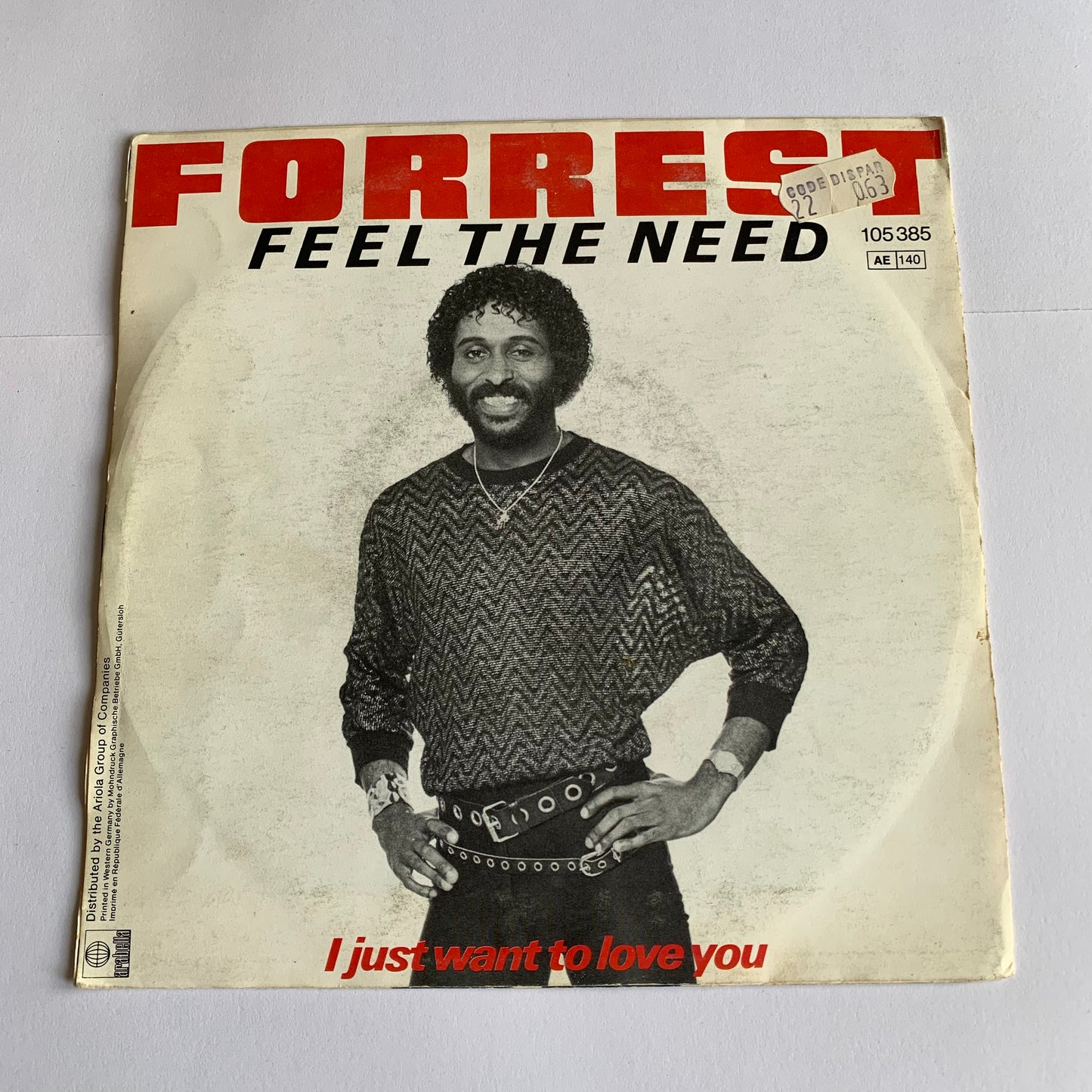 Forrest - Feel The Need - 45 tours 1983 Occasion
