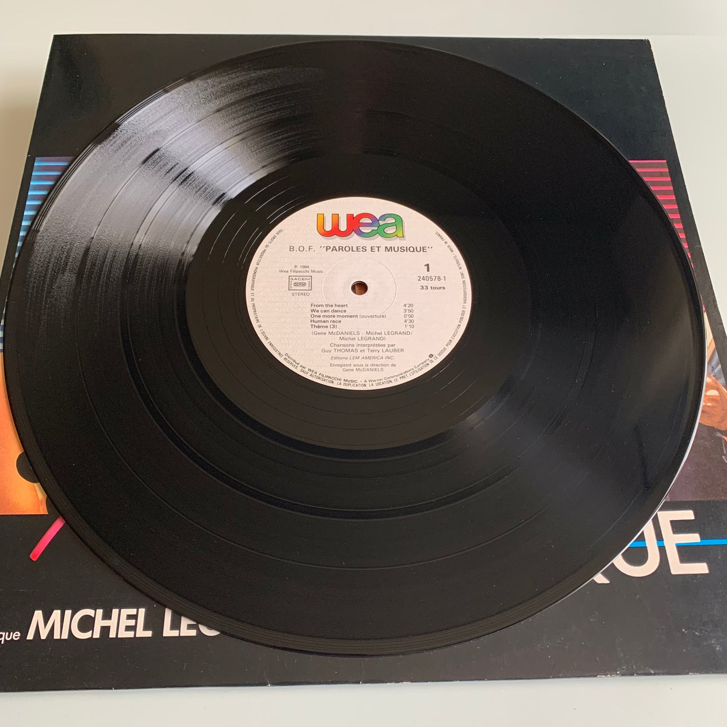 Michel Legrand - Paroles Et Musique Bande Originale Du Film - 33 tours 1984 Occasion