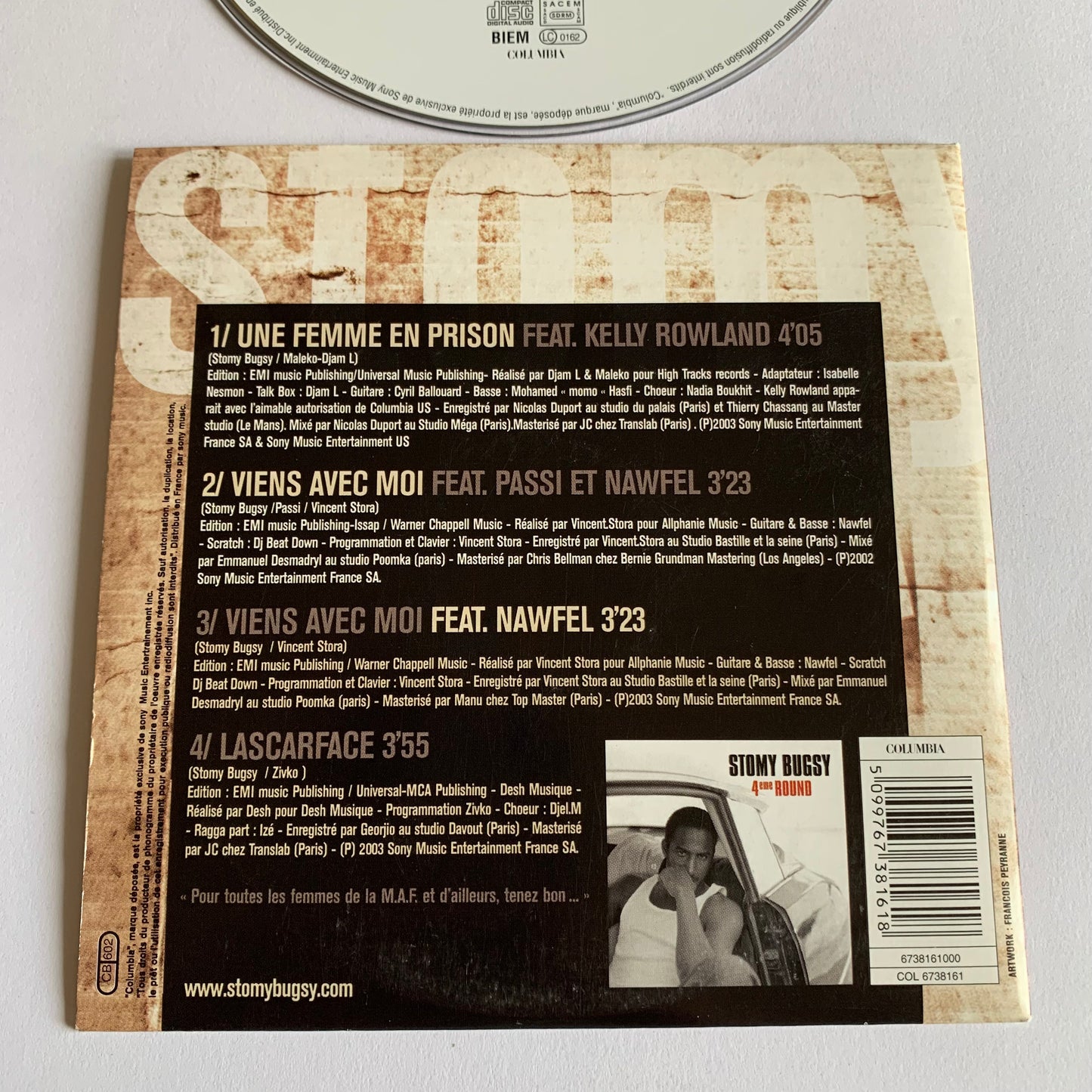 Stomy Bugsy - Une Femme En Prison Single 2003 Occasion