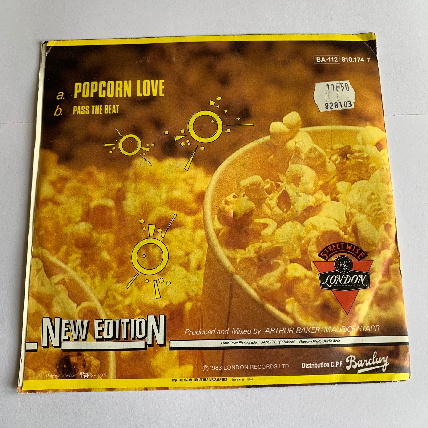 New Edition - Popcorn Love - 45 tours 1983 Occasion