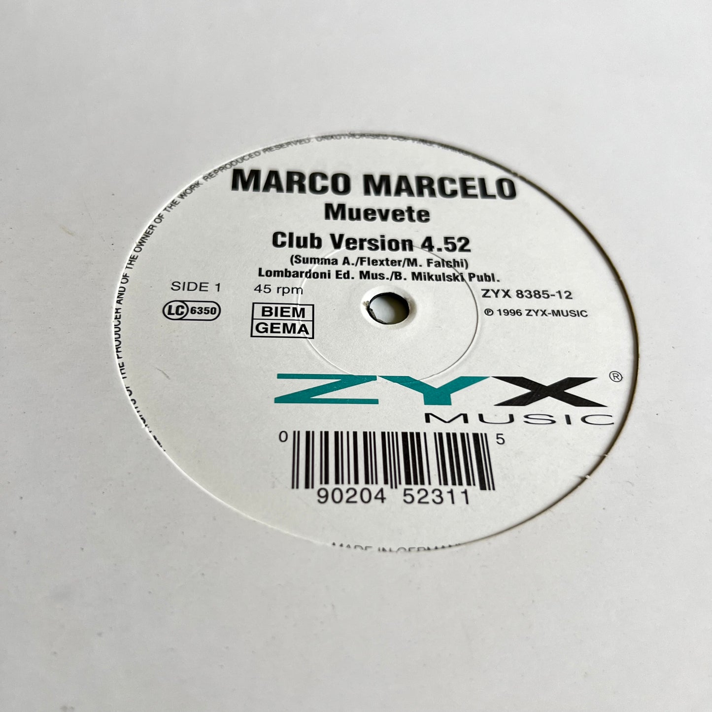 Marco Marcelo - Muevete - Single 1996