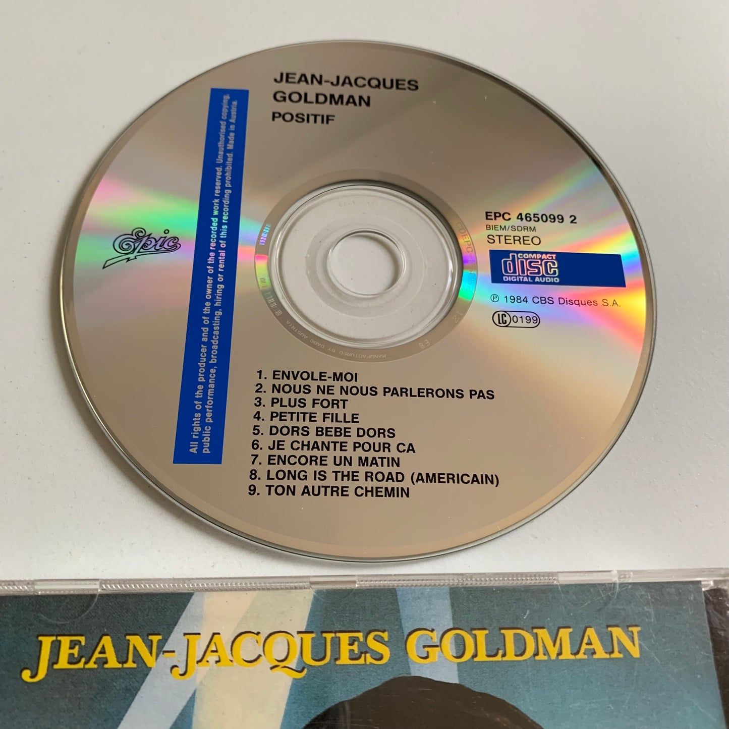 CD - Jean-Jacques Goldman - Positif - 1989 Occasion