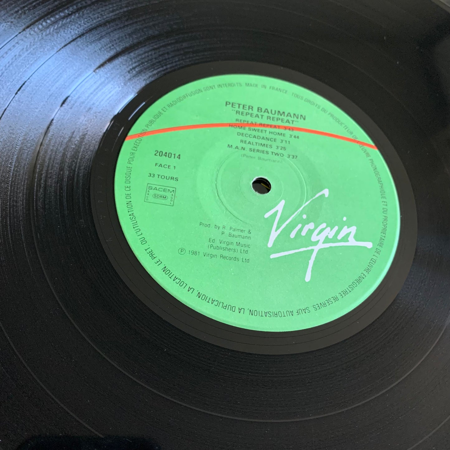 Peter Baumann - Repeat Repeat - LP 1981