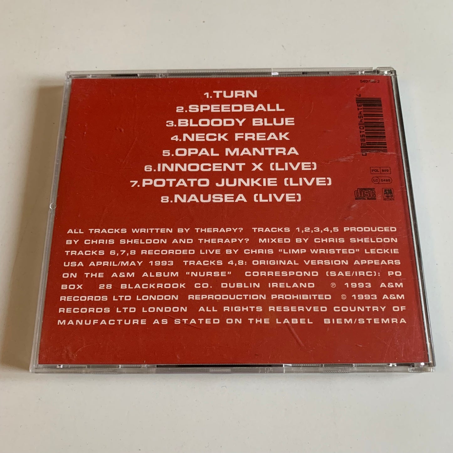 CD - Therapy? - Born In A Crash - 1994 Occasion