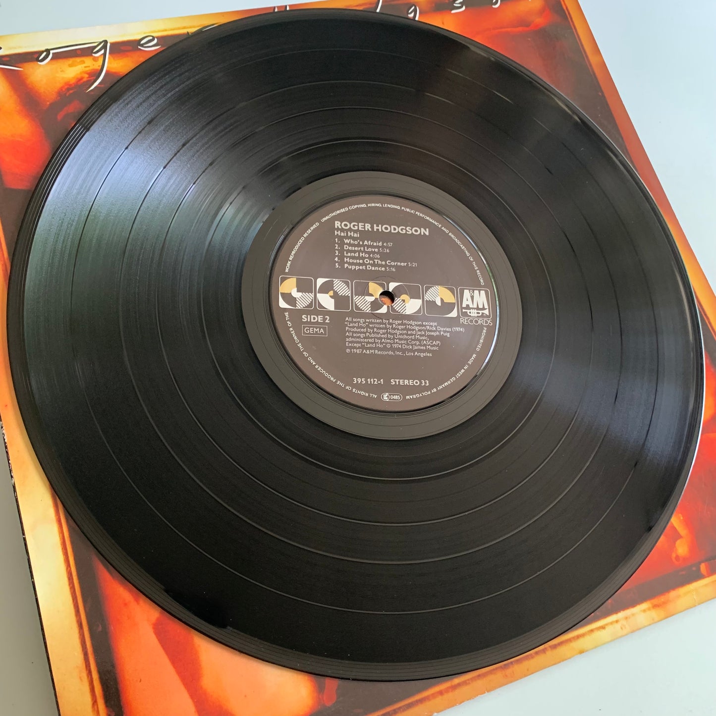 Roger Hodgson - Hai Hai - LP 1987 Occasion