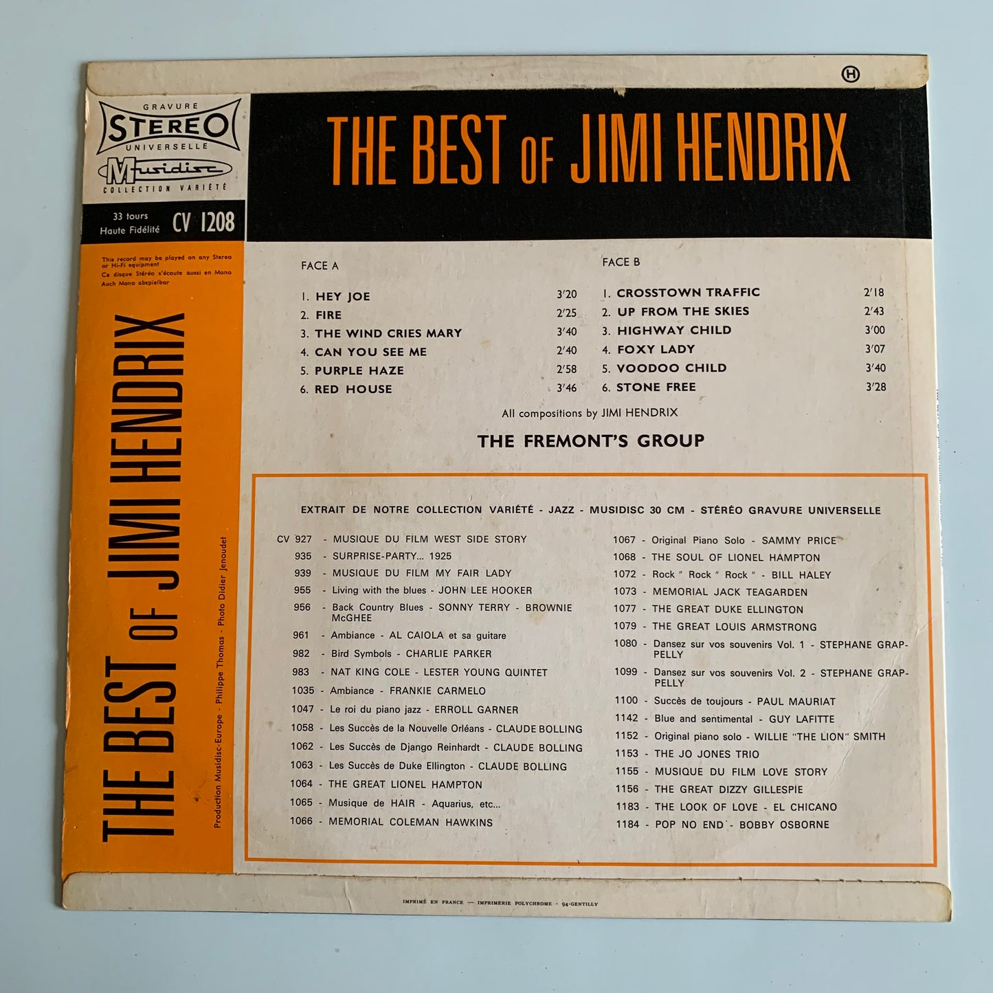 The Fremont's Group - The Best Of Jimi Hendrix - LP 1971