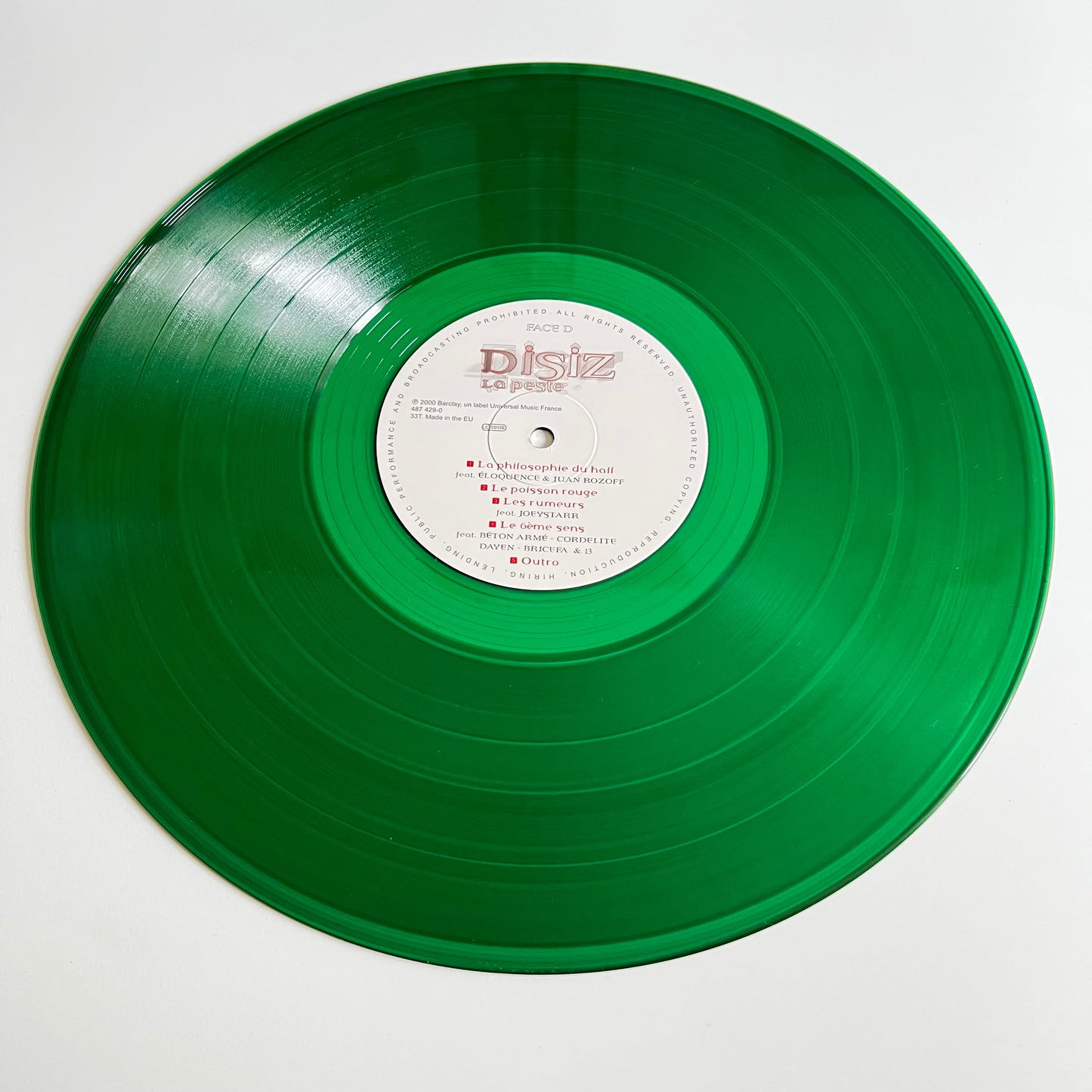 Vinyle - Disiz La Peste - Le Poisson Rouge - Double LP Rouge Vert Red Green - 2026