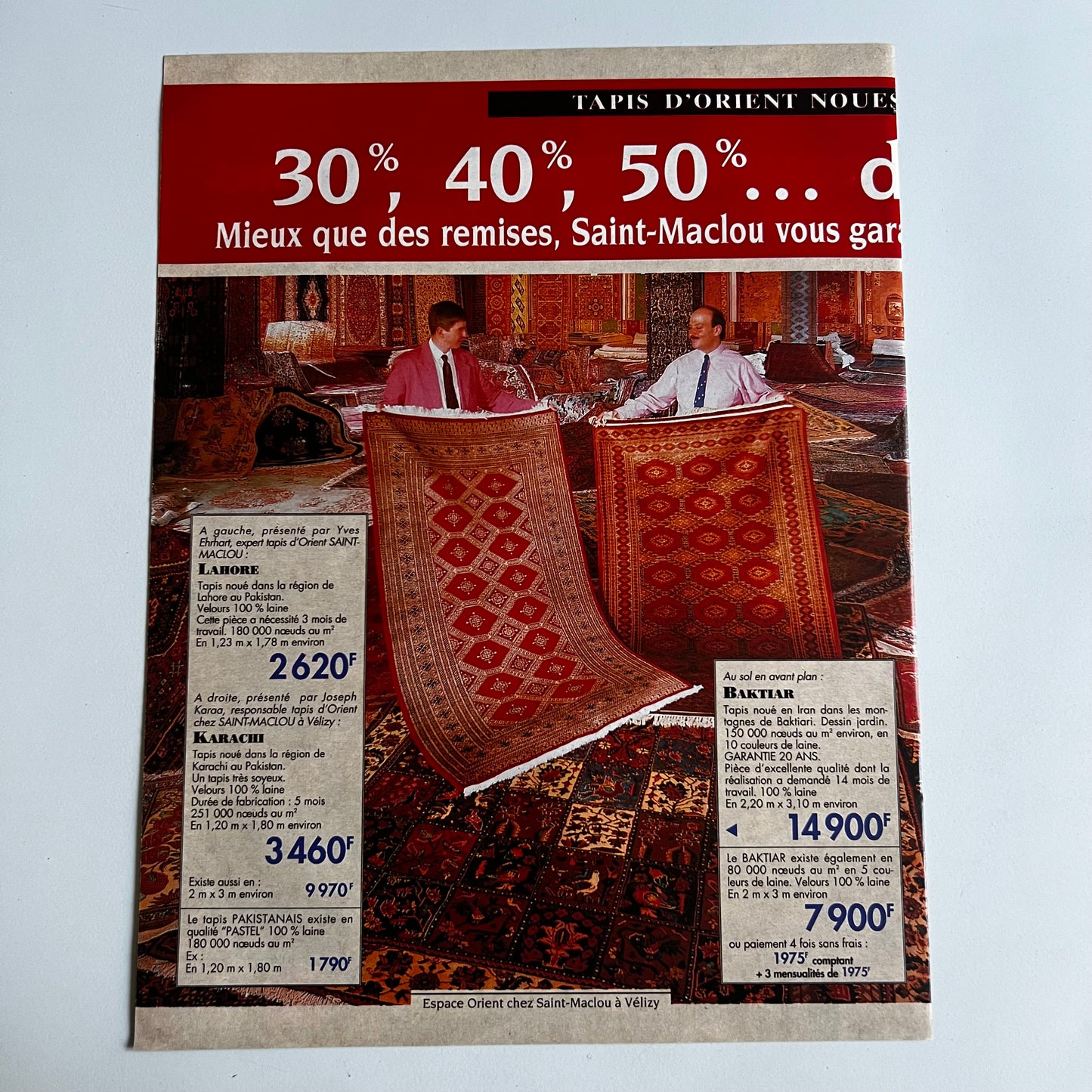 Affiche Originale Concert Julien Clerc 1994 - Page de Magazine 30x23cm