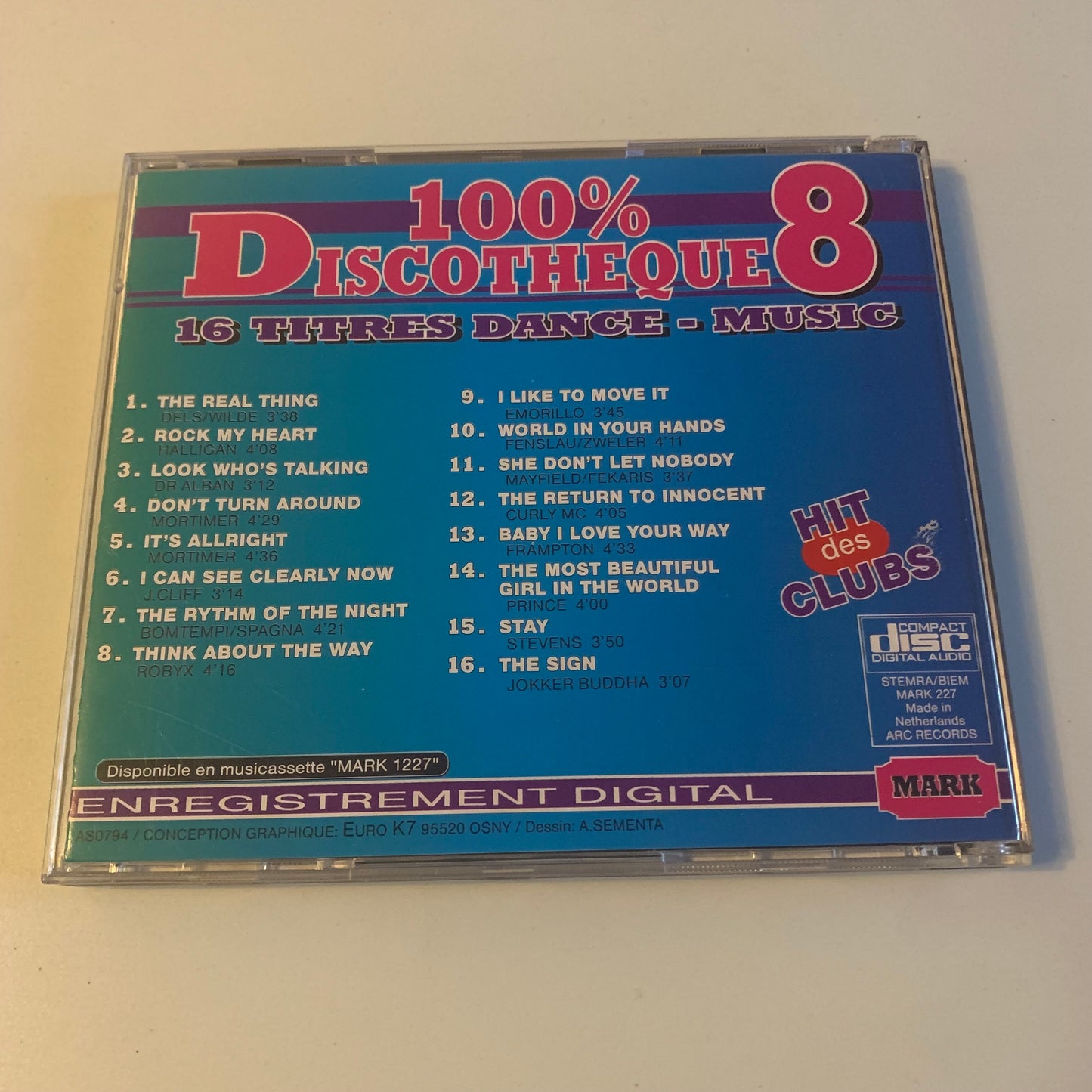 CD - Tony Bram's - 100% Discotheque Volume 8