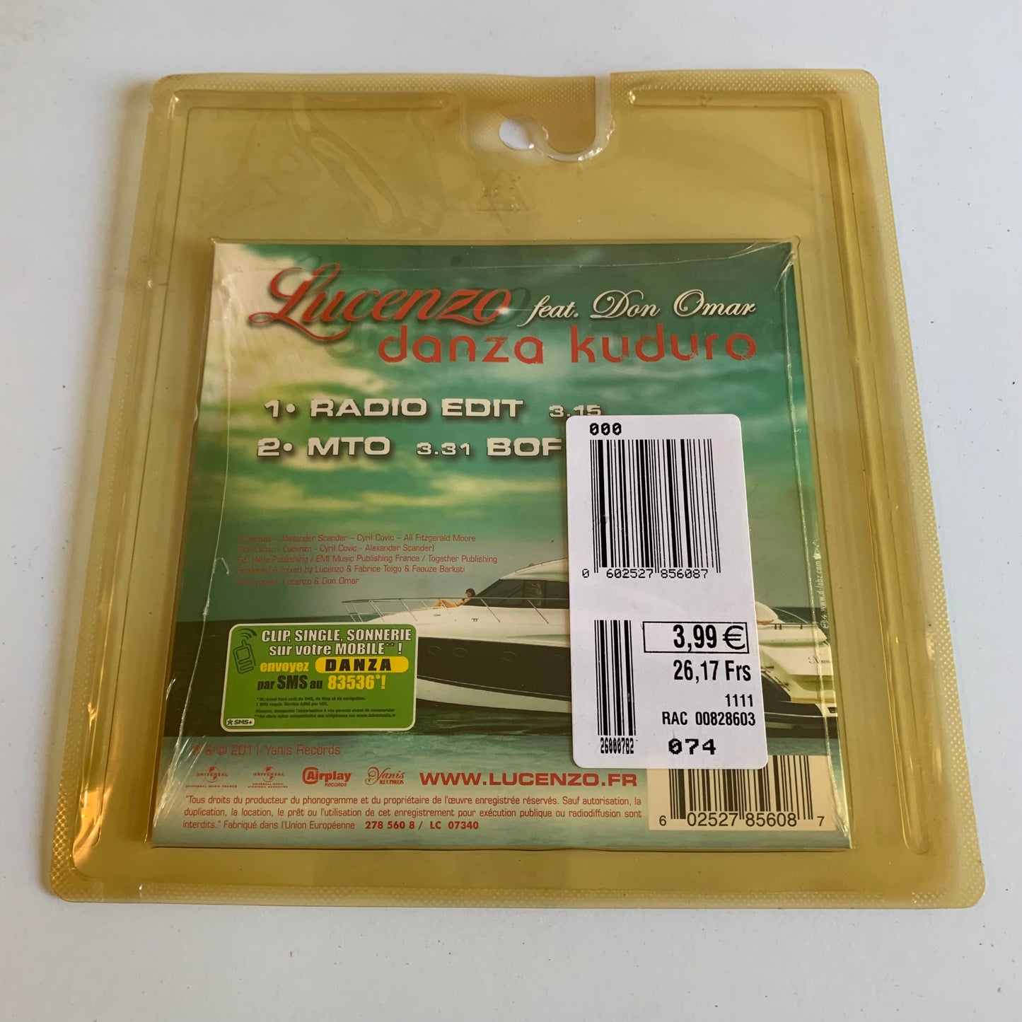 CD - Lucenzo - Danza Kuduro - Single 2011 Neuf