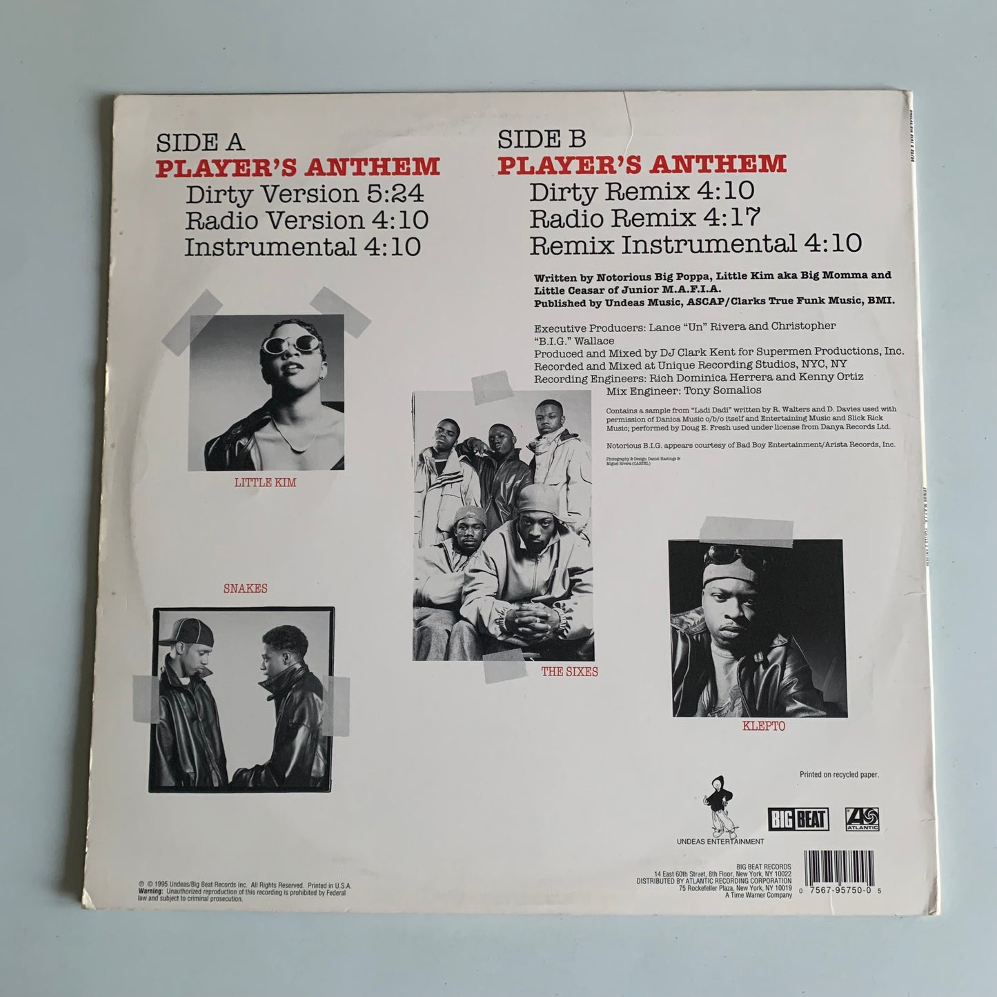 Junior M.A.F.I.A. - Player's Anthem - Single 1995