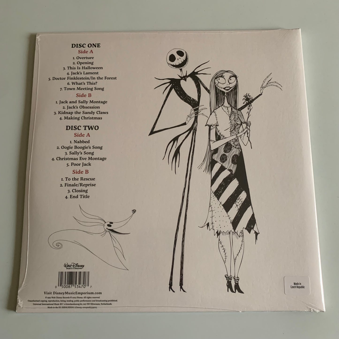 Tim Burton's The Nightmare Before Christmas - L’étrange Noël de Monsieur Jack - Double LP Zoetrope 2023 Neuf