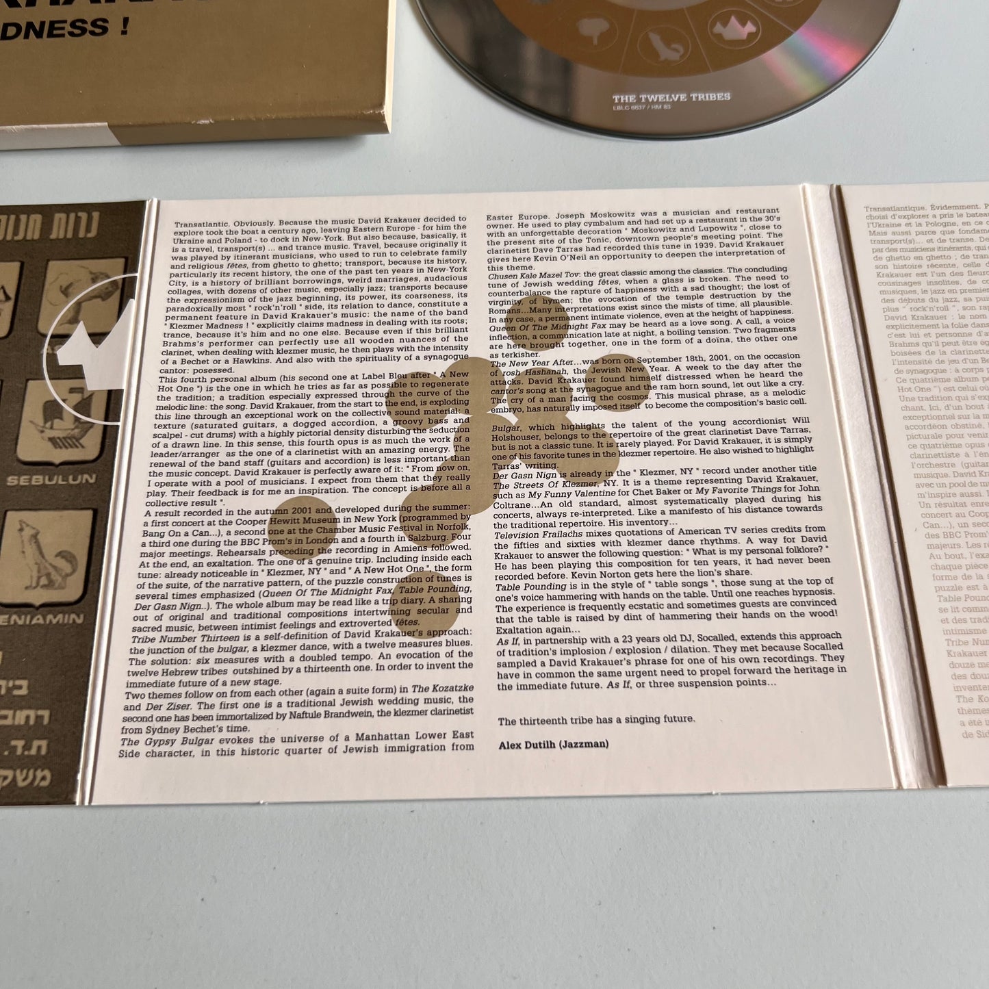 CD - David Krakauer's Klezmer Madness! - The Twelve Tribes - 2002