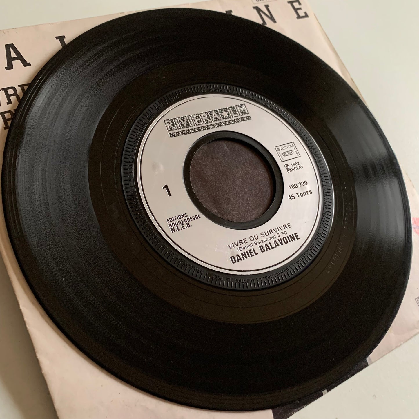 Daniel Balavoine - Vivre Ou Survivre - Single 1982 Occasion