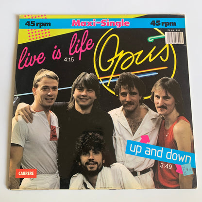 Opus - Live Is Life - Up And Down - Maxi Single 1984 Occasion