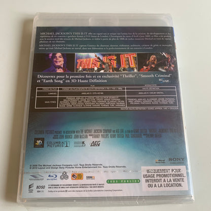 Michael Jackson - This Is It Nouvelle edition 3D - Promo 2010 Neuf