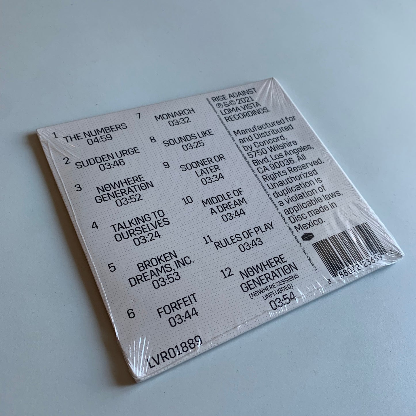 CD - Rise Against - Nowhere Generation - 2021 Neuf sous Blister