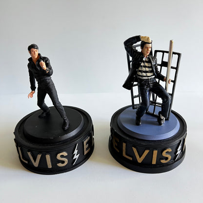 2 Figurines Elvis Presley - The King - Sings Jailhouse Rock - 1994/1998 - Limited Edition