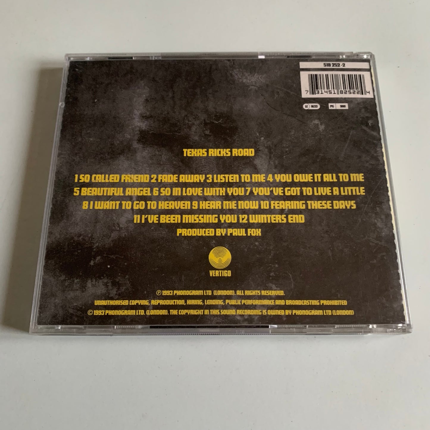 CD - Texas - Ricks Road - 1993 Occasion