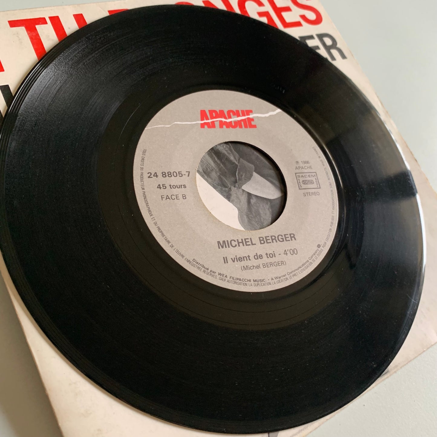 Michel Berger - Si Tu Plonges - Single 1986 Occasion