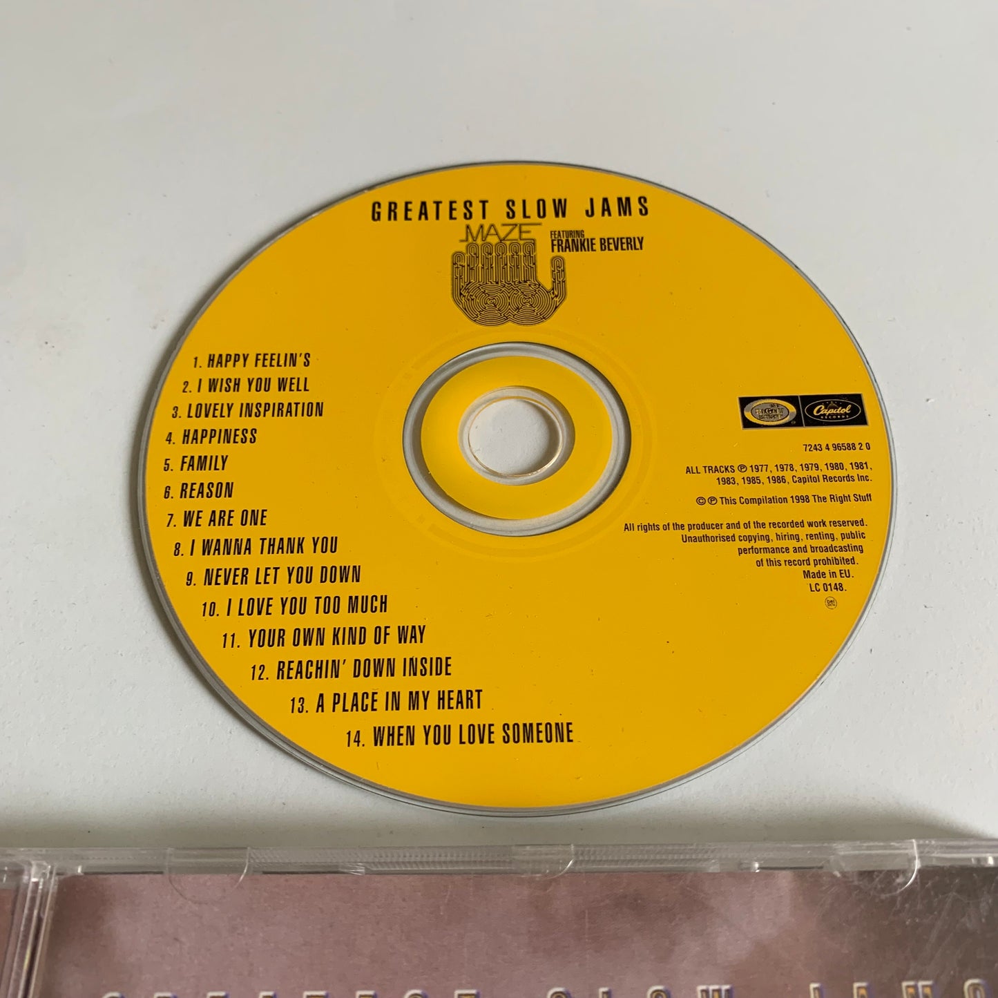 Maze Featuring Frankie Bervely - Greatest Slow Jams - 1998 Occasion