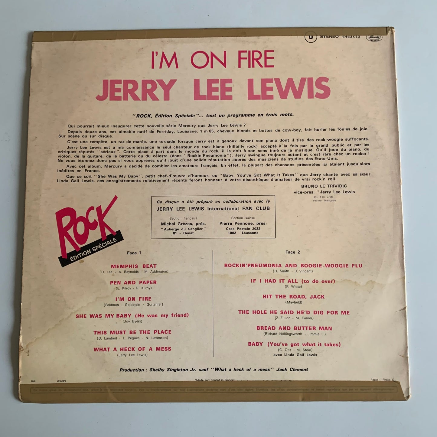 Jerry Lee Lewis - I'm On Fire - LP 1974 Occasion