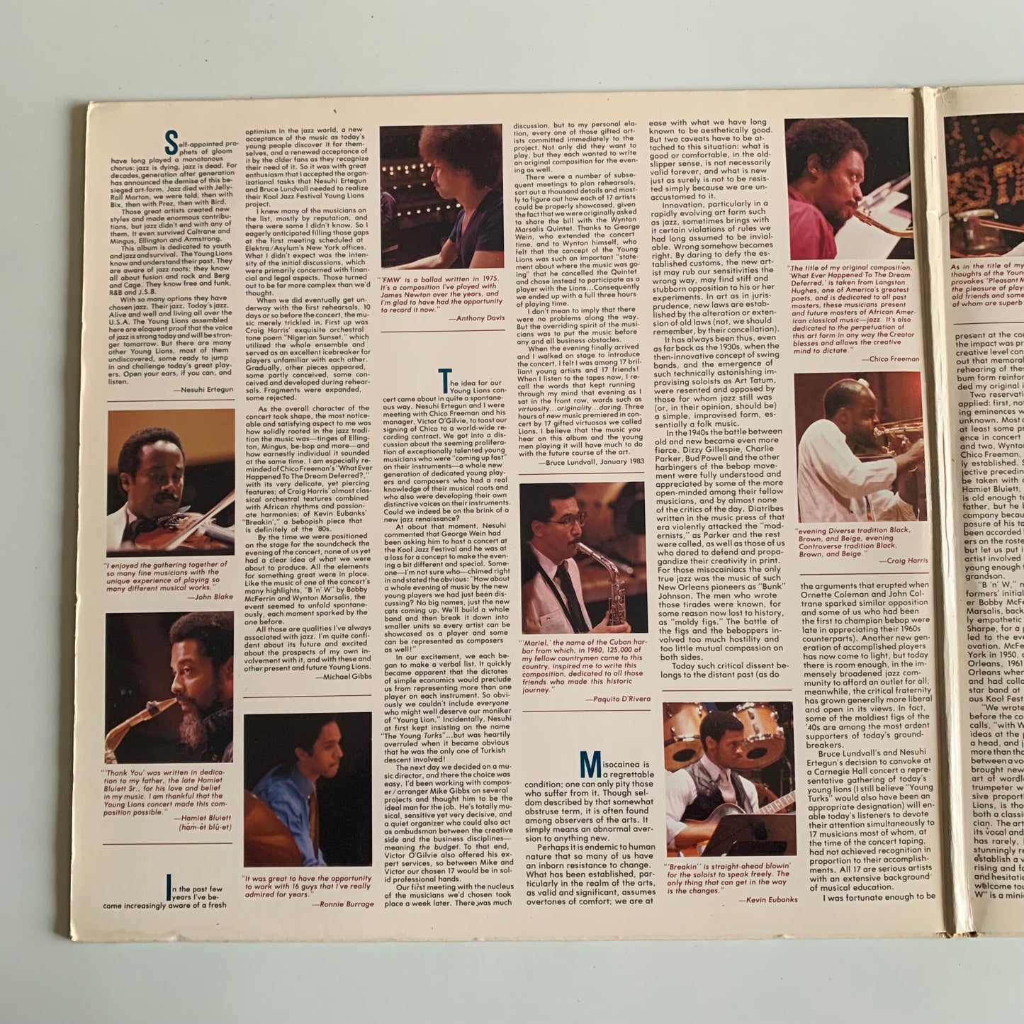 The Young Lions - Concert New Music Played Seventeen Exceptional Young Musicians - Double LP 1983