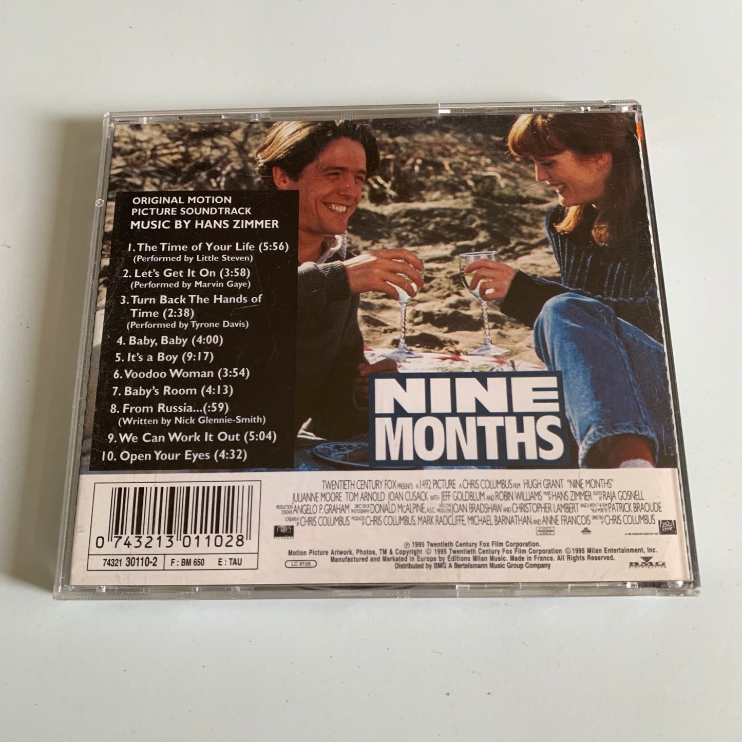 CD - Hans Zimmer - Nine Months (Original Motion Picture Soundtrack) - 1995 Occasion