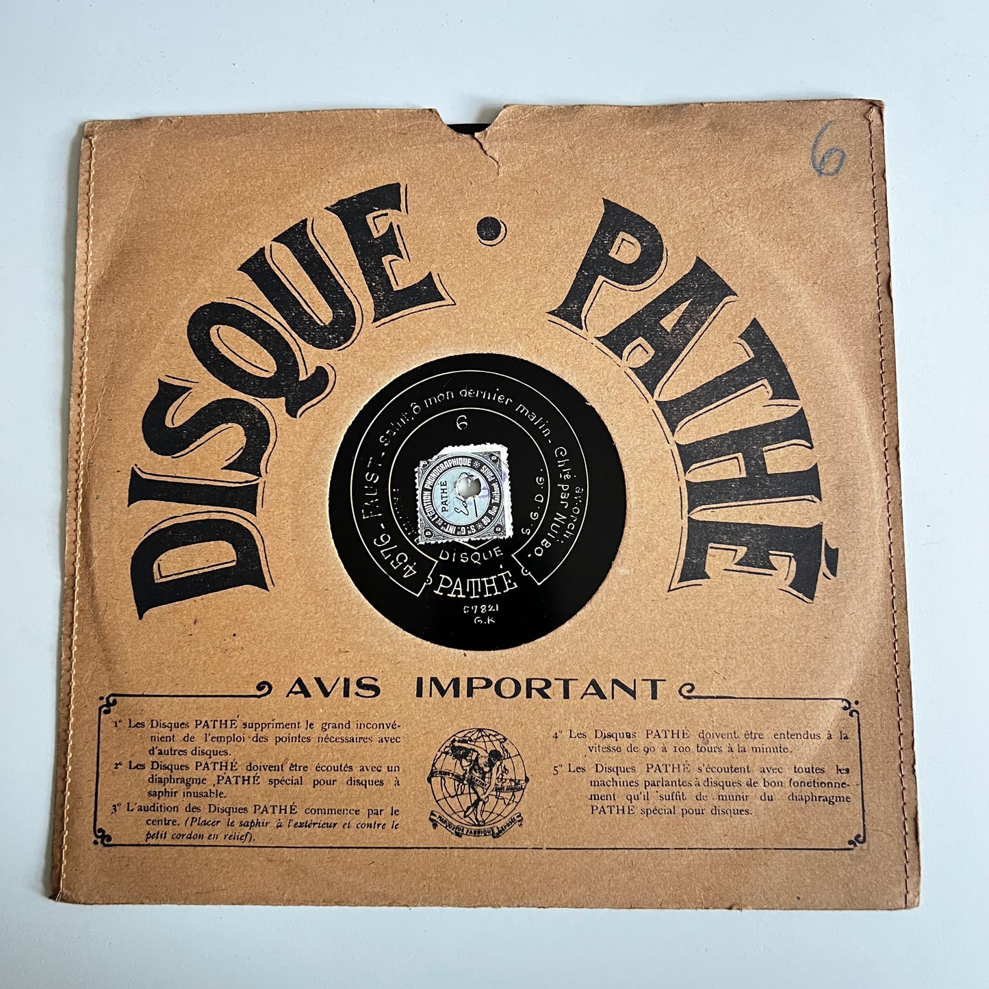 Disque Pathé - La Cloche Du Rhin / Faust - 25cm
