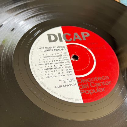 Quilapayún - Santa Maria De Iquique - Cantate Populaire - Cantata Popular - LP Dedicacé 1972