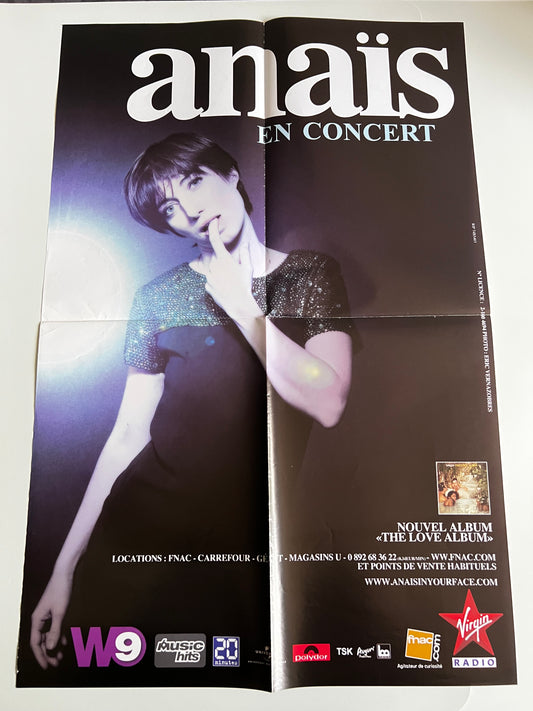Affiche Poster Original Concert Anaïs The Love Album 2009 - 60x40cm