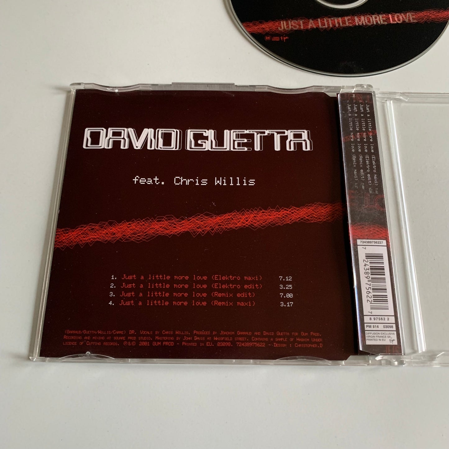 CD - David Guetta - Just A Little More Love - Maxi Single 2001 Occasion