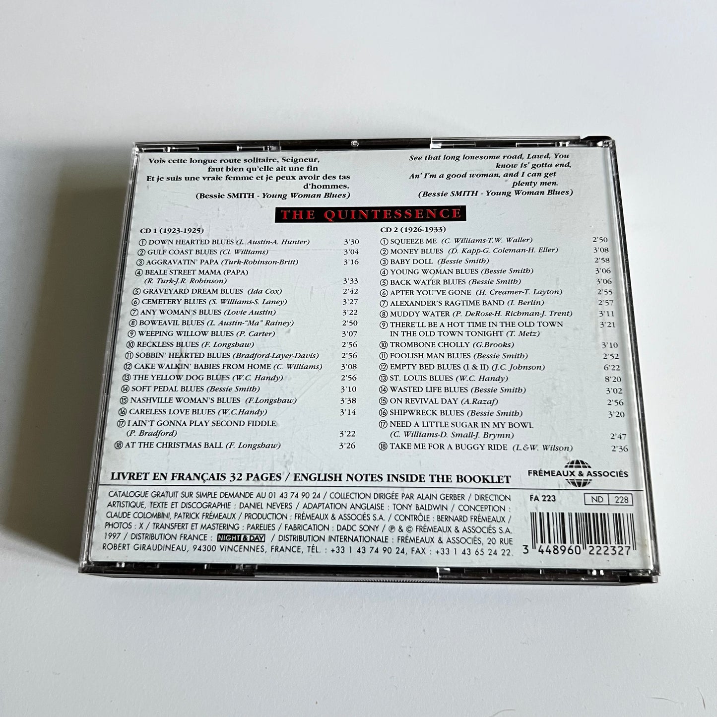 CD - Bessie Smith - The Empress 1923 - 1933 - 1997