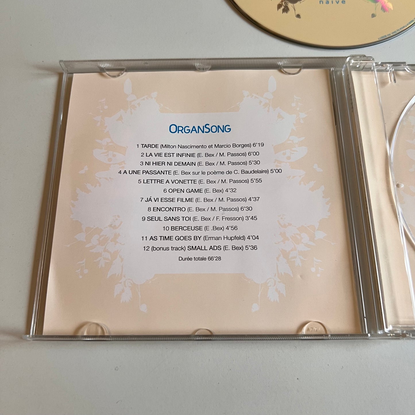 CD - Emmanuel Bex - Mônica Passos - OrganSong - 2006