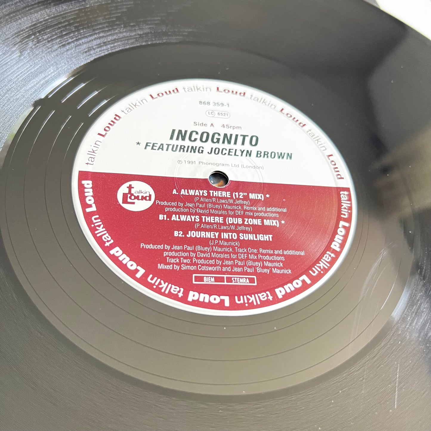 Incognito - Jocelyn Brown - Always There - Single 1991