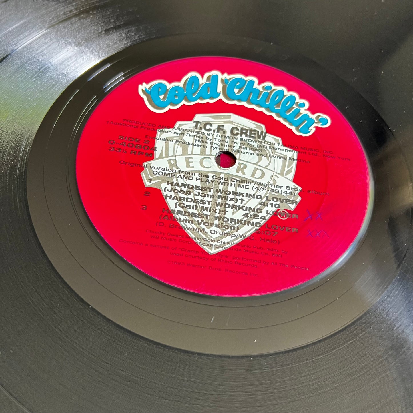 T.C.F. Crew - Hardest Working Lover - Single 1993