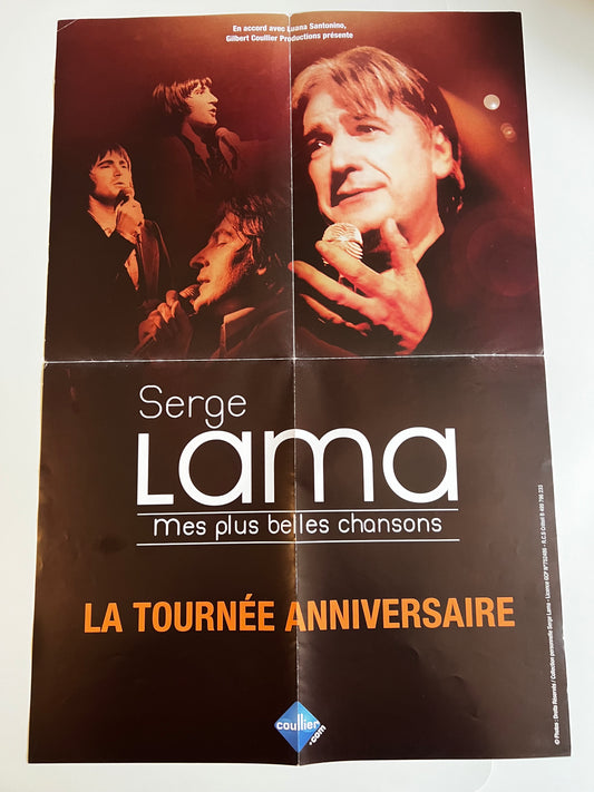 Affiche Poster Original Serge Lama La Tournée Anniversaire - 60x40cm