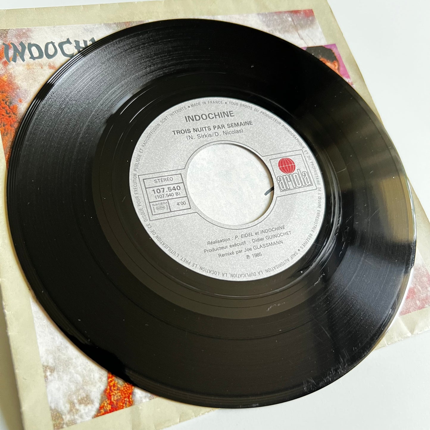 Indochine - 3e Sexe / 3 Nuits Par Semaine - Single 1985