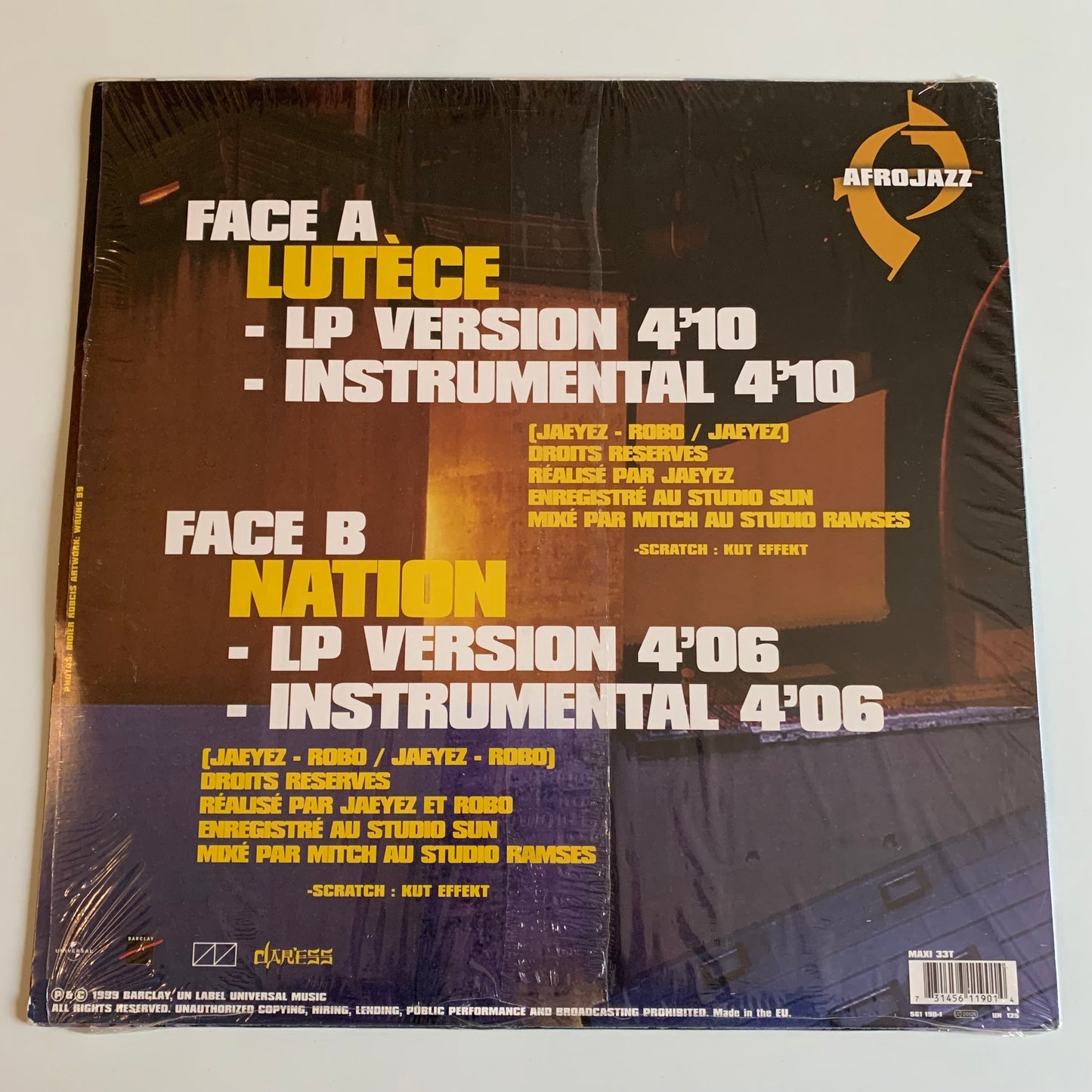 Afro Jazz - Lutèce - Single 1999